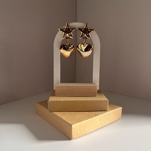 Star heart earrings